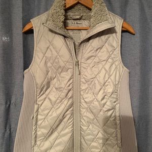 LLBean ladies grey vest sz SM